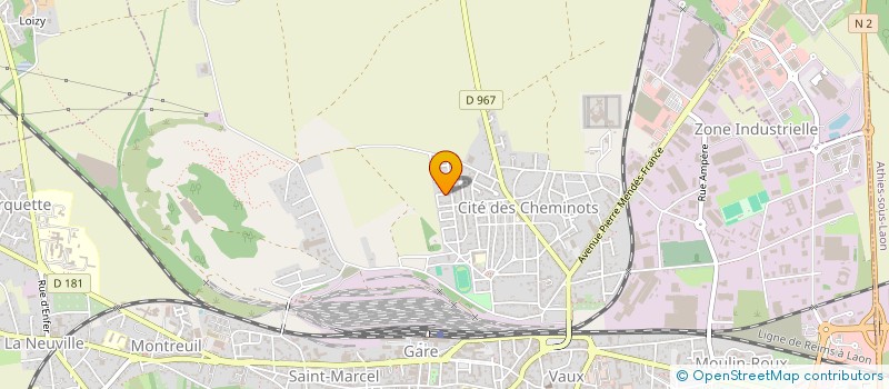 localisation de l'entreprise CLUB DES ADOS DE LA CITE à LAON