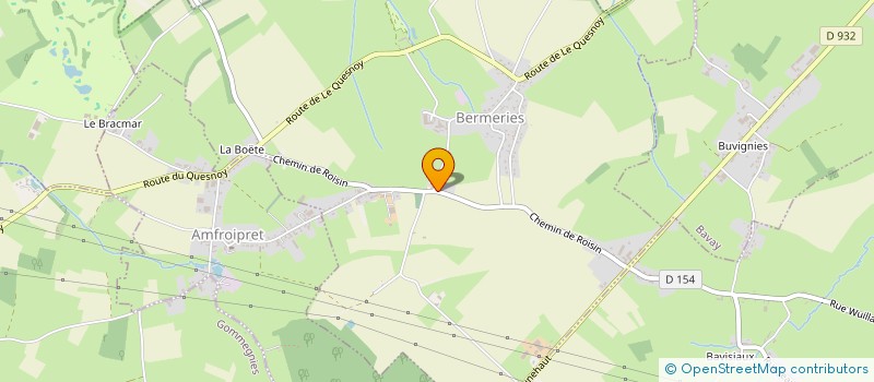 localisation de l'entreprise CLUB DES AINES DES COMMUNES DE BERMERIES ET D'AMFROIPRET à BERMERIES