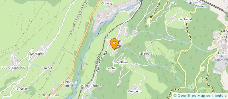 localisation de l'entreprise CLUB DES AINES RURAUX DE MONTVALEZAN LES JOURS HEUREUX à MONTVALEZAN