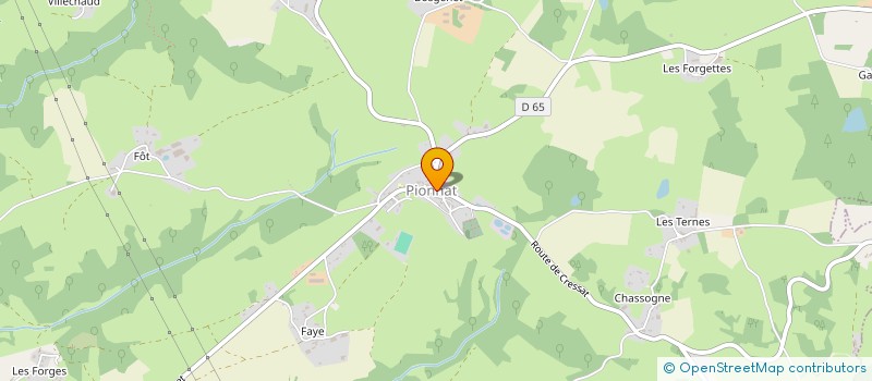 localisation de l'entreprise CLUB DES AINES SOURIRE D'AUTOMNE DE PIONNAT à PIONNAT