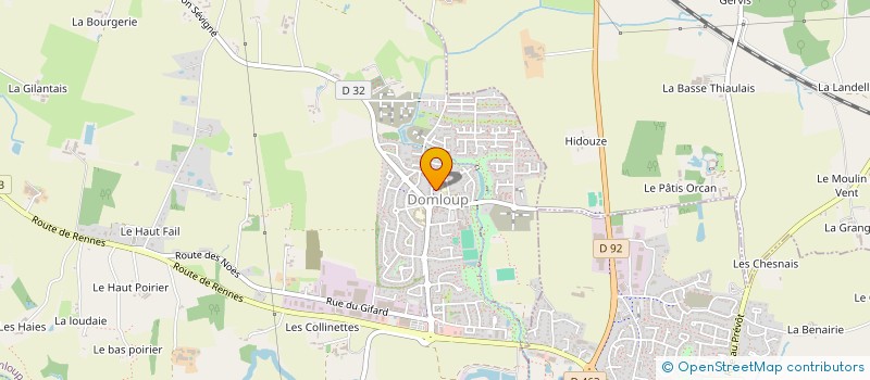 localisation de l'entreprise CLUB DES AMIS DE DOMLOUP  CHATEAUGIRON