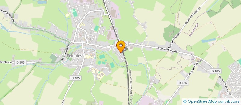 localisation de l'entreprise CLUB DES AMIS REUNIS DE FEIGNIES  FEIGNIES