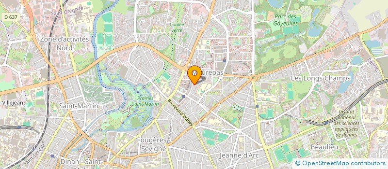 localisation de l'entreprise CLUB DES ANCIENS DE MAUREPAS  RENNES