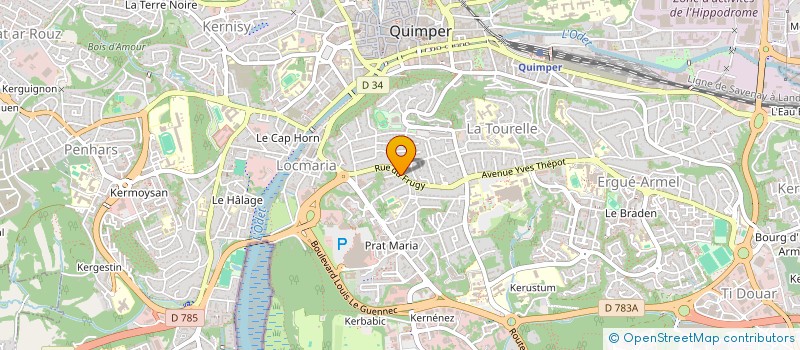 localisation de l'entreprise CLUB DES ANCIENS PROMODES CARREFOUR DU GRAND OUEST à QUIMPER