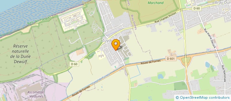 localisation de l'entreprise CLUB DES ANCIENS TJRS JEUNES  ZUYDCOOTE