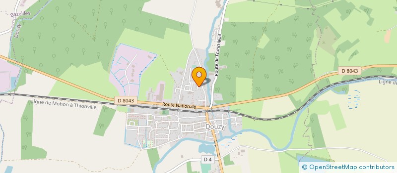 localisation de l'entreprise CLUB DES ARTS MARTIAUX  DOUZY