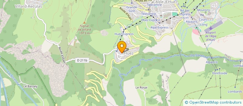 localisation de l'entreprise CLUB DES ARTS MARTIAUX DE L'OISANS à HUEZ