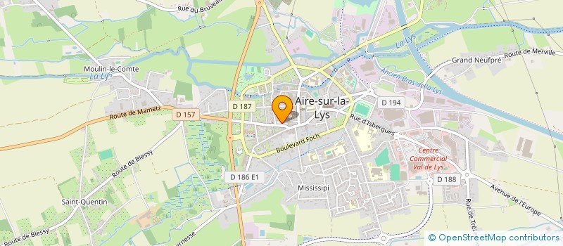 localisation de l'entreprise CLUB DES BOULISTES AIROIS  AIRE-SUR-LA-LYS