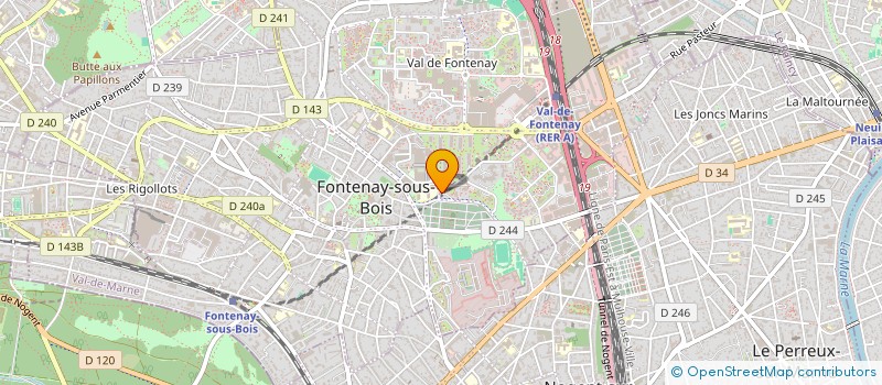 localisation de l'entreprise CLUB DES BOUTS EN TRAIN PARIS - CBTP à FONTENAY-SOUS-BOIS