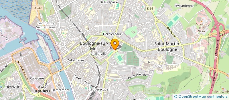 localisation de l'entreprise CLUB DES CENT CRAVATES DE L'UBSCO à BOULOGNE SUR MER