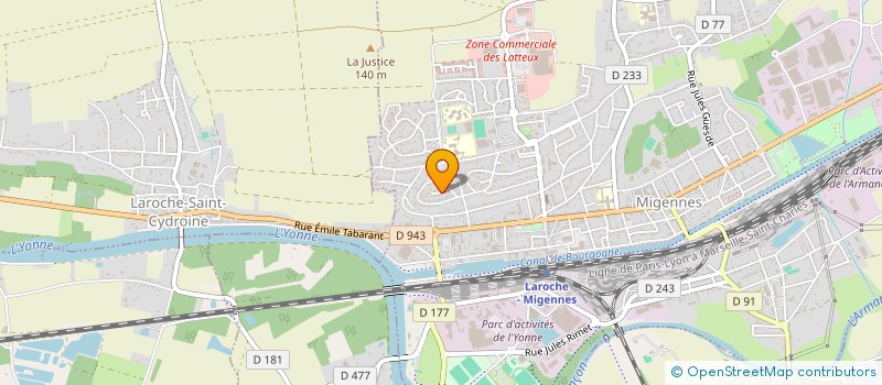 localisation de l'entreprise CLUB DES CHEMINOTS CYCLISTES MIGENNOIS à MIGENNES