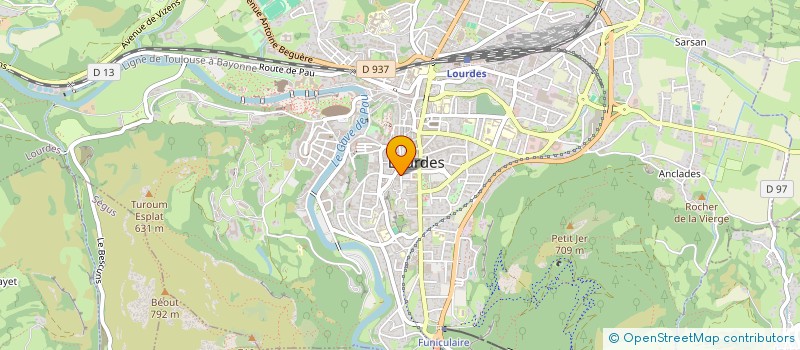 localisation de l'entreprise CLUB DES CHR DE LOURDES  LOURDES