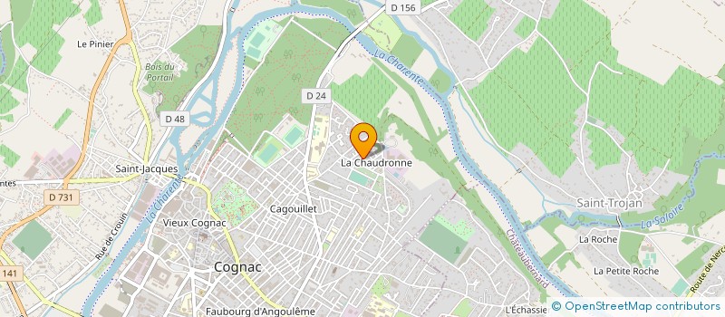 localisation de l'entreprise CLUB DES DAUPHIN COGNACAIS à CHATEAUBERNARD