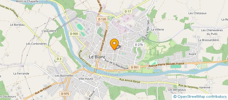 localisation de l'entreprise CLUB DES DAUPHINS à LE BLANC