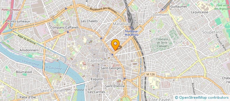 localisation de l'entreprise CLUB DES ENTREPRENEURS, ARTISANS COMMERCANTS, PRESTATAIRES DE SERVICE DU QUARTIER JEAN JAURES (CE2J)  TOULOUSE