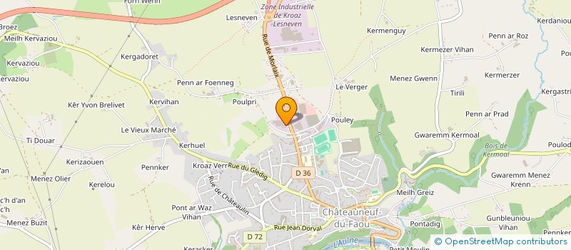 localisation de l'entreprise CLUB DES ENTREPRENEURS DU KREIZ KERNE à CHATEAUNEUF-DU-FAOU