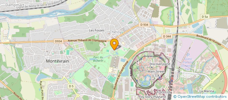 localisation de l'entreprise CLUB DES ENTREPRENEURS DU VAL D'EUROPE  CHESSY