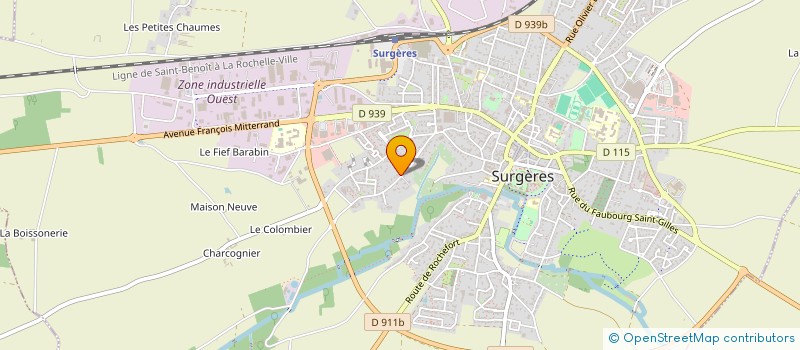 localisation de l'entreprise CLUB DES ENTREPRISES AUNIS SUD  SURGERES