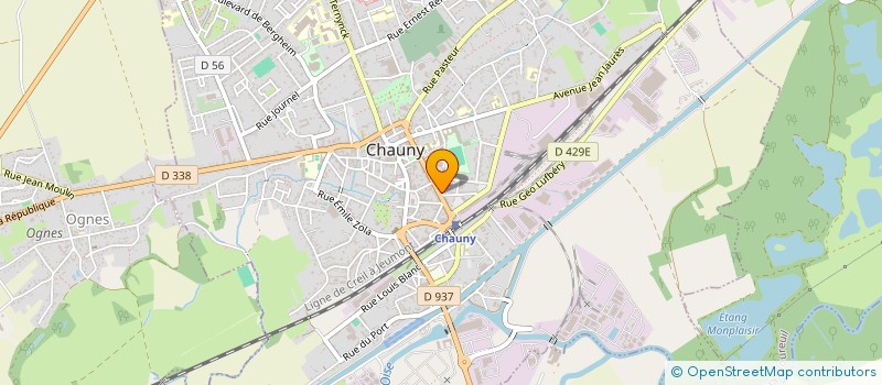 localisation de l'entreprise CLUB DES ENTREPRISES DE SOUS-TRAITANCE INDUSTRIELLE DE CHAUNY-TERGNIER-LA FERE  CHAUNY