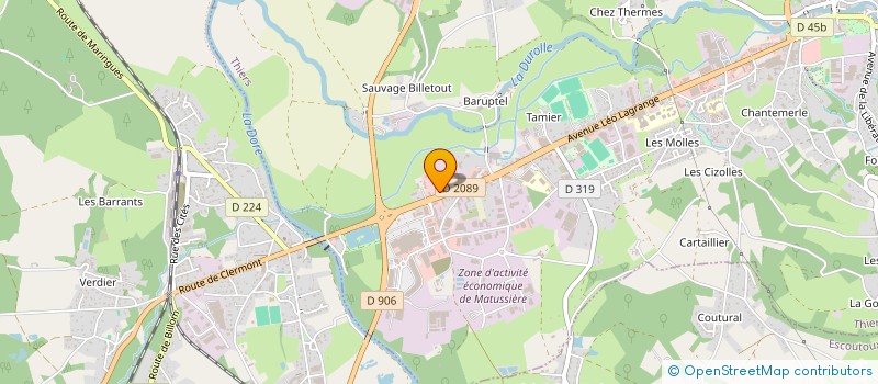 localisation de l'entreprise CLUB DES ENTREPRISES INDUSTRIELLES DU TERRITOIRE THIERS DORE ET MONTAGNE  THIERS