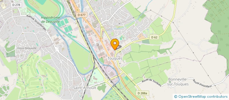 localisation de l'entreprise CLUB DES HAUTS DE DEAUVILLE  TOURGEVILLE