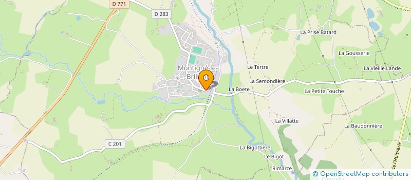 localisation de l'entreprise CLUB DES JEUNES à MONTIGNE-LE-BRILLANT