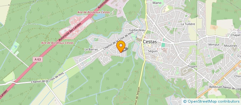 localisation de l'entreprise CLUB DES JEUNES  CESTAS