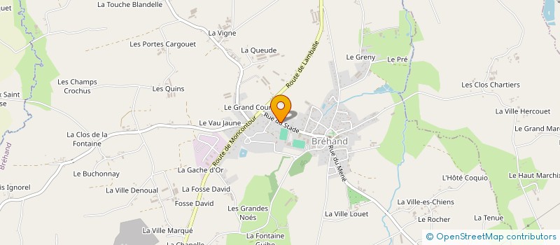 localisation de l'entreprise CLUB DES JEUNES BREHANDAIS  BREHAND