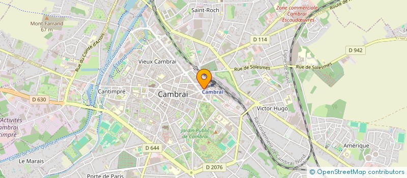 localisation de l'entreprise CLUB DES JEUNES CHEFS D'ENTREPRISE  CAMBRAI