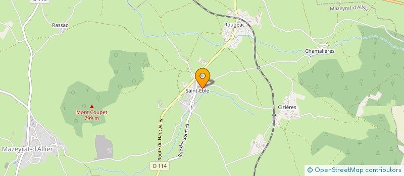 localisation de l'entreprise CLUB DES JEUNES DE MAZEYRAT-D'ALLIER  MAZEYRAT D ALLIER