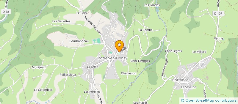 localisation de l'entreprise CLUB DES JEUNES DE ROZIER EN DONZY  ROZIER-EN-DONZY