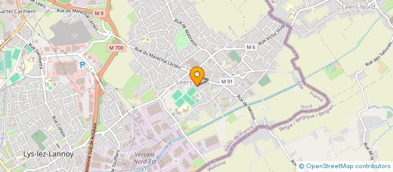 localisation de l'entreprise CLUB DES JEUNES LEERSOIS  LEERS