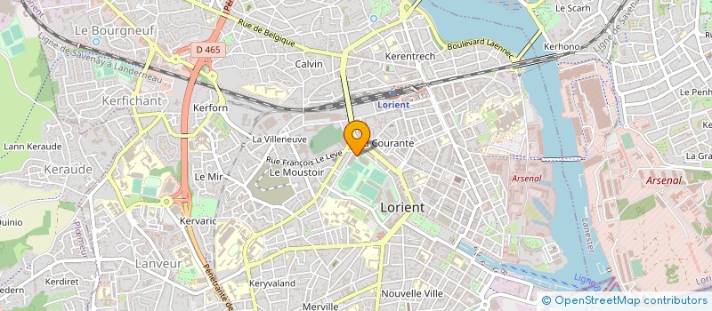 localisation de l'entreprise CLUB DES JEUNES SUPPORTERS DE LORIENT SPORTS  LORIENT