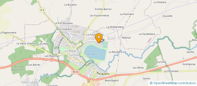localisation de l'entreprise CLUB DES JONQUILLES à COULONGES-SUR-SARTHE