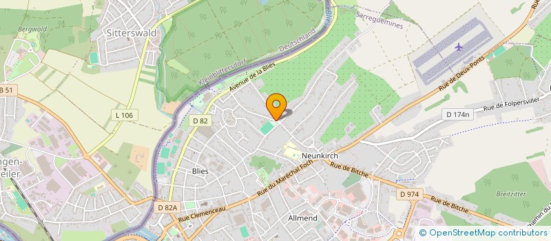 localisation de l'entreprise CLUB DES JOYEUX SENIORS DE NEUNKIRCH  SARREGUEMINES