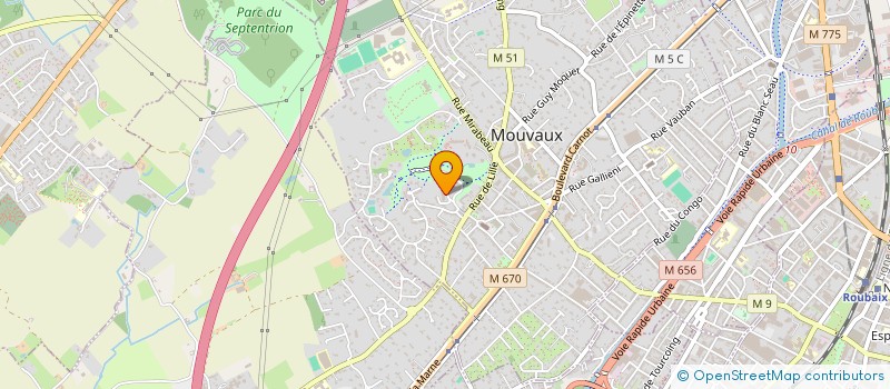 localisation de l'entreprise CLUB DES LOISIRS DU VALLON VERT DE MOUVAUX à MOUVAUX