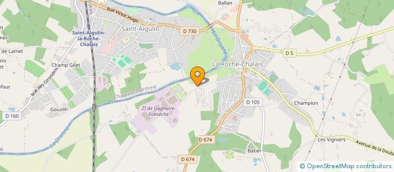 localisation de l'entreprise CLUB DES NAGEURS à LA ROCHE-CHALAIS