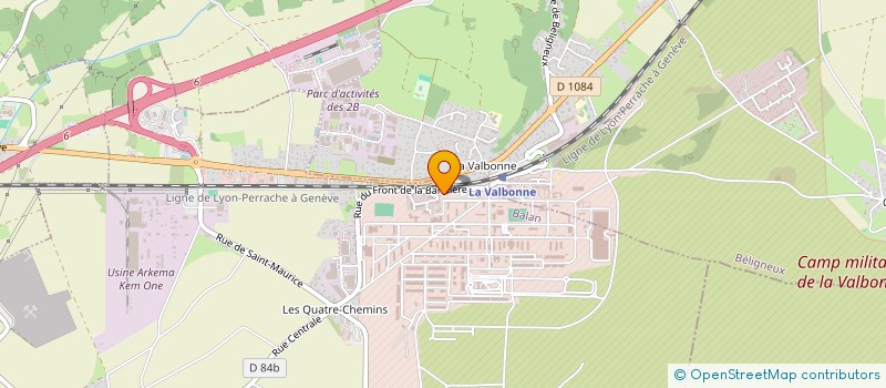 localisation de l'entreprise CLUB DES OFFICIERS DU 68 à BELIGNEUX