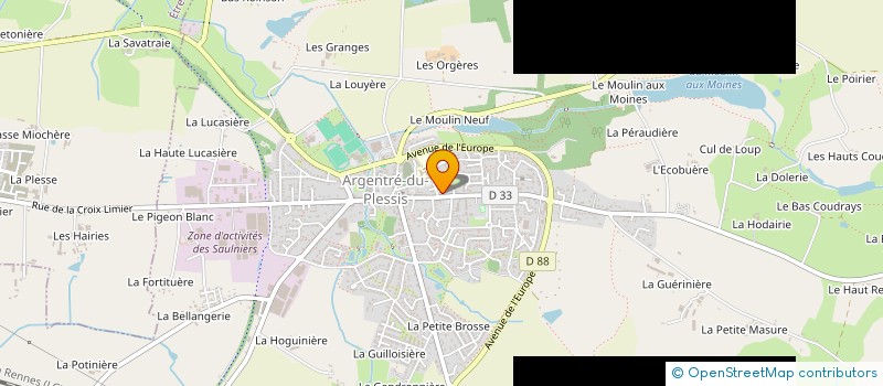 localisation de l'entreprise CLUB DES PERSONNES AGEES D'ARGENTRE DU PLESSIS  ARGENTRE-DU-PLESSIS