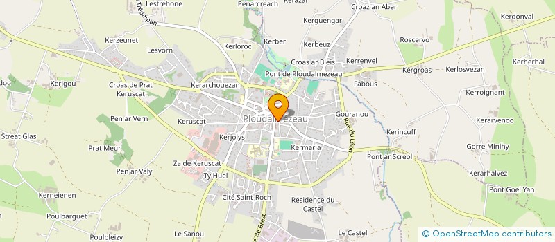 localisation de l'entreprise CLUB DES PETANQ DE PLOUDALMEZE  PLOUDALMEZEAU