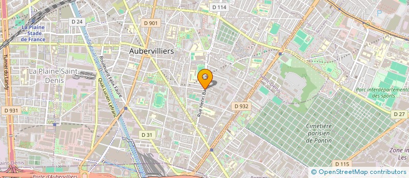 localisation de l'entreprise CLUB DES PINS  AUBERVILLIERS