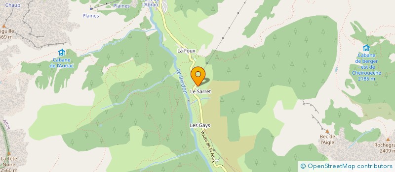 localisation de l'entreprise CLUB DES PITCHOUNETS à ALLOS