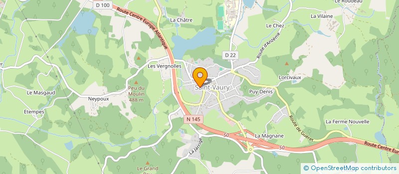 localisation de l'entreprise CLUB DES PONGISTES SAINT VALERIEN à SAINT-VAURY