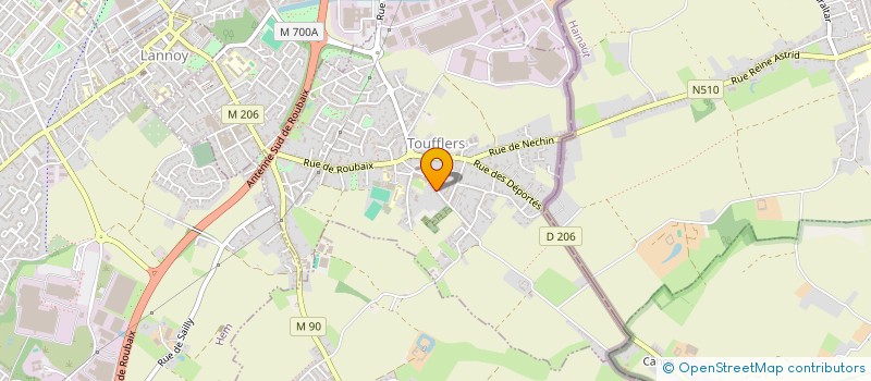 localisation de l'entreprise CLUB DES RANDONNEURS DE TOUFFLERS  TOUFFLERS