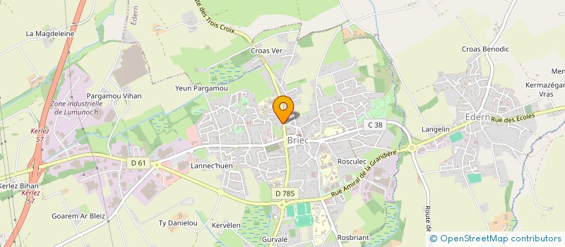 localisation de l'entreprise CLUB DES RETRAITES DE BRIEC DE L'ODET  BRIEC