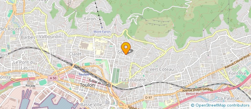 localisation de l'entreprise CLUB DES RETRAITES DE SIBLAS  TOULON