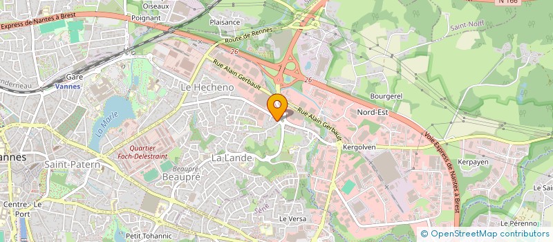 localisation de l'entreprise CLUB DES RETRAITES ET DES PERSONNNES AGEES DU QUARTIER DE LE ROHIC -BOHALGO  VANNES