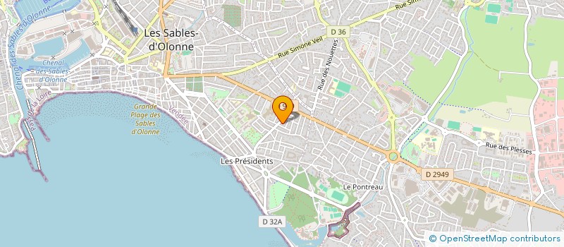 localisation de l'entreprise CLUB DES RETRAITES HOSPITALIERS DES OLONNES à LES SABLES D'OLONNE