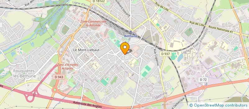 localisation de l'entreprise CLUB DES RETRAITES SNCF AMITIE ET BONNE HUMEUR à BETHUNE