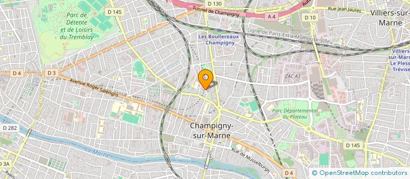 localisation de l'entreprise CLUB DES SPORTS DE GLACE DE CHAMPIGNY à CHAMPIGNY-SUR-MARNE